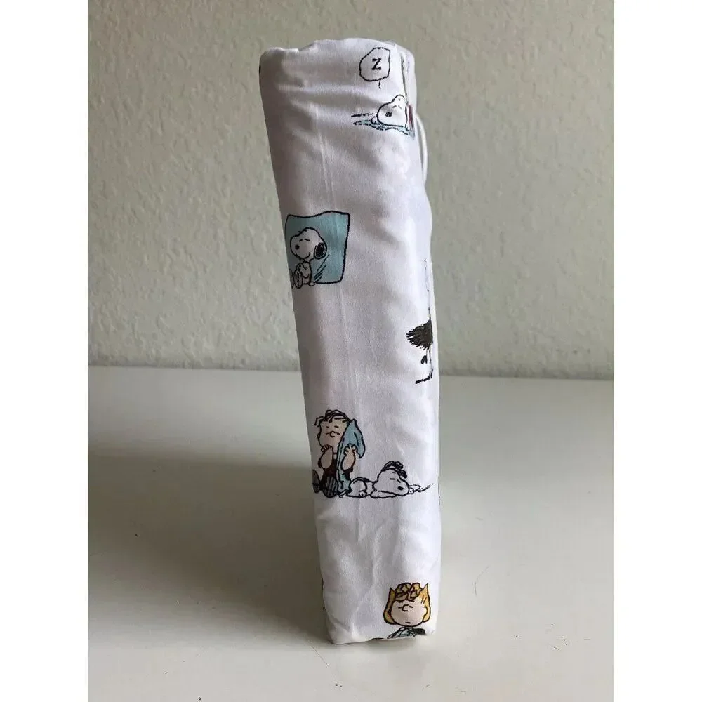 Peanuts Snoopy Woodstock Charlie Brown Linus‎ Sally TWIN Size Soft Sheet Set NEW